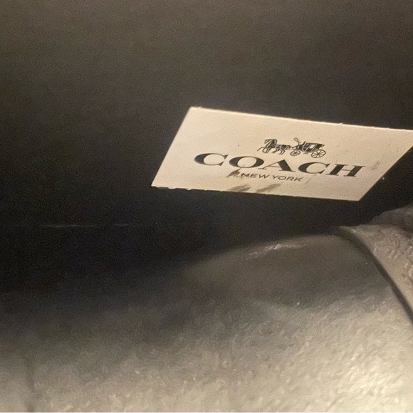 Coach Jane Black & Natural Leather Bootie Fur Trim Side Zip Women’s Size 9.5 New - Picture 9 of 13